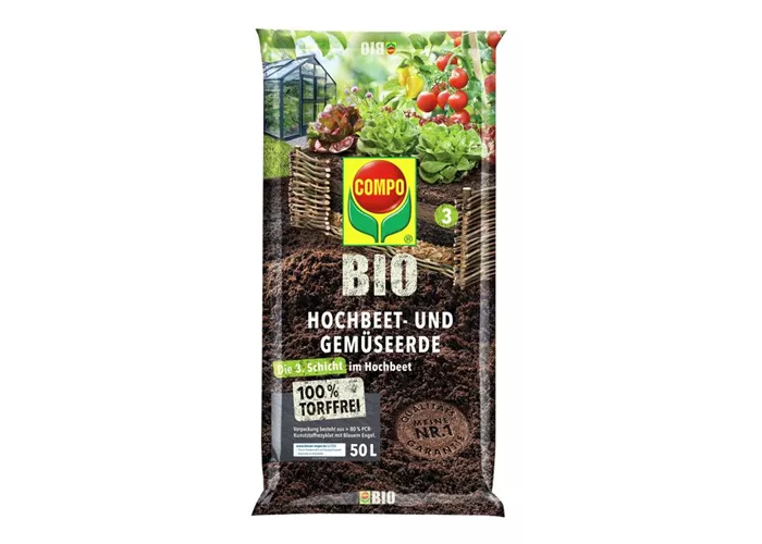 COMPO BIO Hochbeet- und Gemüseerde torff